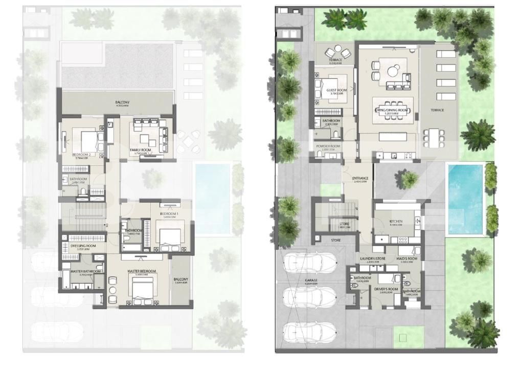 4 Bedroom Villa, 444,29 mp + terace 16,54 mp, Tilal Al Furjan 