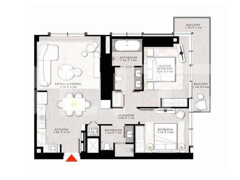 Apartament de vânzare 3 camere Downtown Dubai - 87077AV | BLITZ Dubai | Poza1