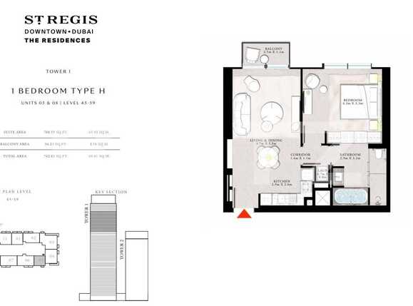 Apartament de vânzare 2 camere Downtown Dubai - 87110AV | BLITZ Dubai | Poza1