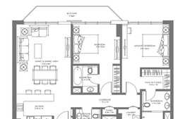 2 Bedrooms Apartment, 87 mp with balcony, Louvre Residences - Abu Dhabi