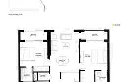 2 Bedroom Apartment, 102 mp, with balcony