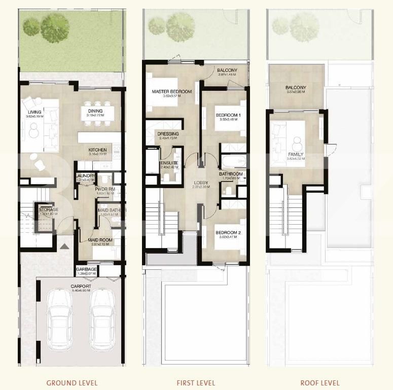 3-Bedroom Townhouse, 238,55 mp, Mudon Al Ranim