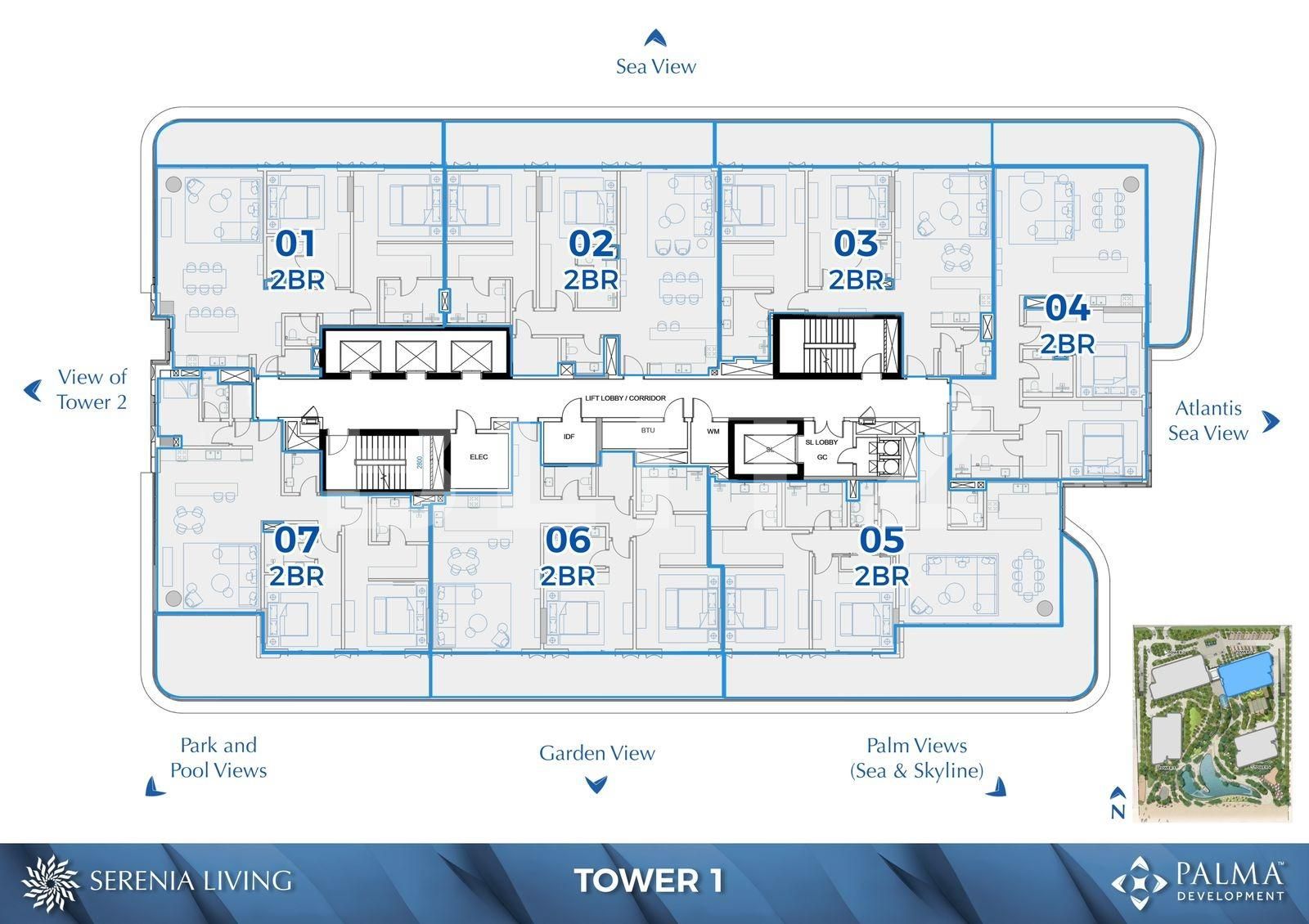Apartament de vânzare 2 camere Palm Jumeirah - 89411AV | BLITZ Dubai | Poza2