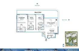 3 Bedrooms Apartment, 270 mp with balcony, Serenia Living