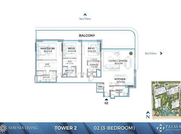 Apartament de vânzare 3 camere Palm Jumeirah - 89414AV | BLITZ Dubai | Poza1