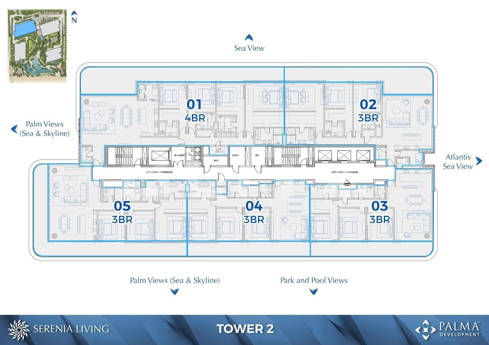 Apartament de vânzare 3 camere Palm Jumeirah - 89414AV | BLITZ Dubai | Poza2