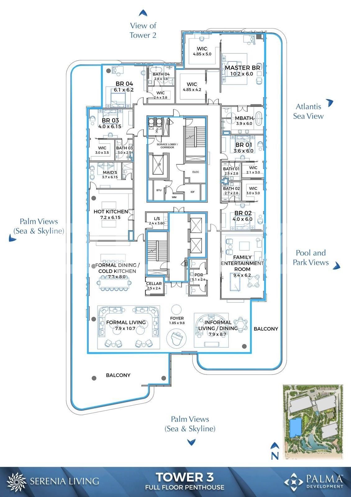Apartament de vânzare 4 camere Palm Jumeirah - 89418AV | BLITZ Dubai | Poza1