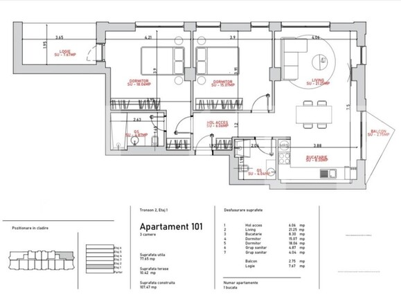Apartament de vânzare 2 camere Port - 203615AV | BLITZ Galati | Poza1