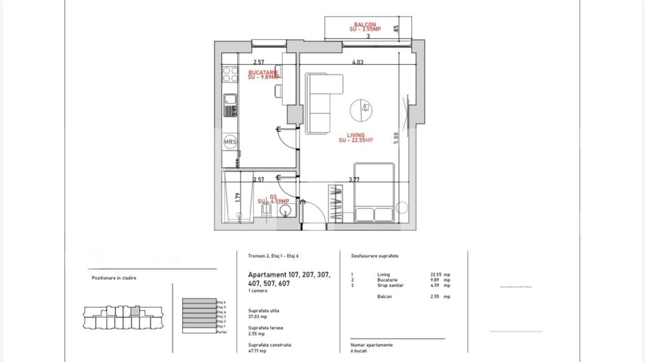 Apartament de vânzare 2 camere Port - 203615AV | BLITZ Galati | Poza7