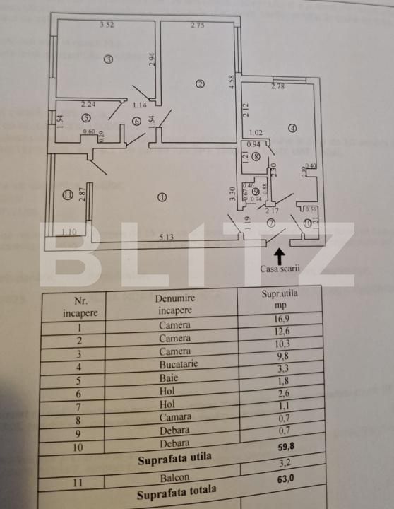 Apartament de vânzare 3 camere Micro 19 - 207747AV | BLITZ Galati | Poza12