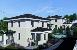 Teren 900 mp cu AC 2 locuinte individuale P+E, racorduri, Bucium