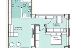 Apartament 2 camere, 61 mp, zona Tatarasi