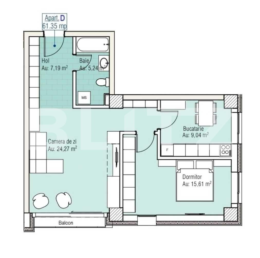 Apartament de vânzare 2 camere Tatarasi - 100695AV | BLITZ Iași | Poza11