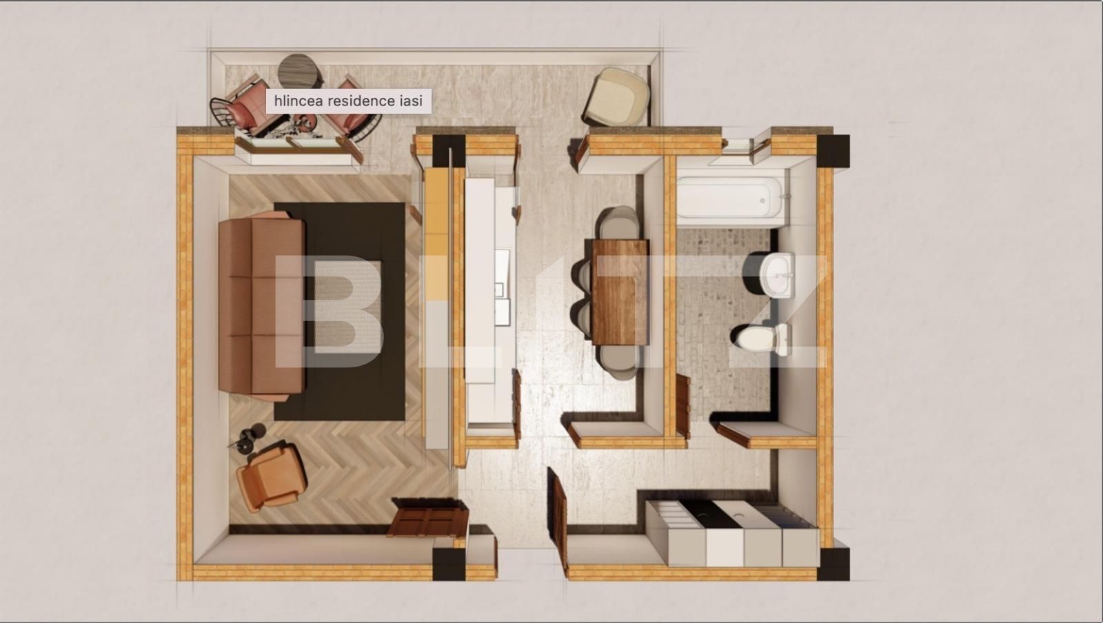 Garsonieră de vânzare Hlincea - 101337AV | BLITZ Iași | Poza1