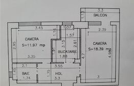 Apartament 2 camere, 50 mp, Pacurari