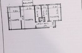 Apartament cu 3 camere, 40 mp, semidecomandat, Alexandru cel Bun