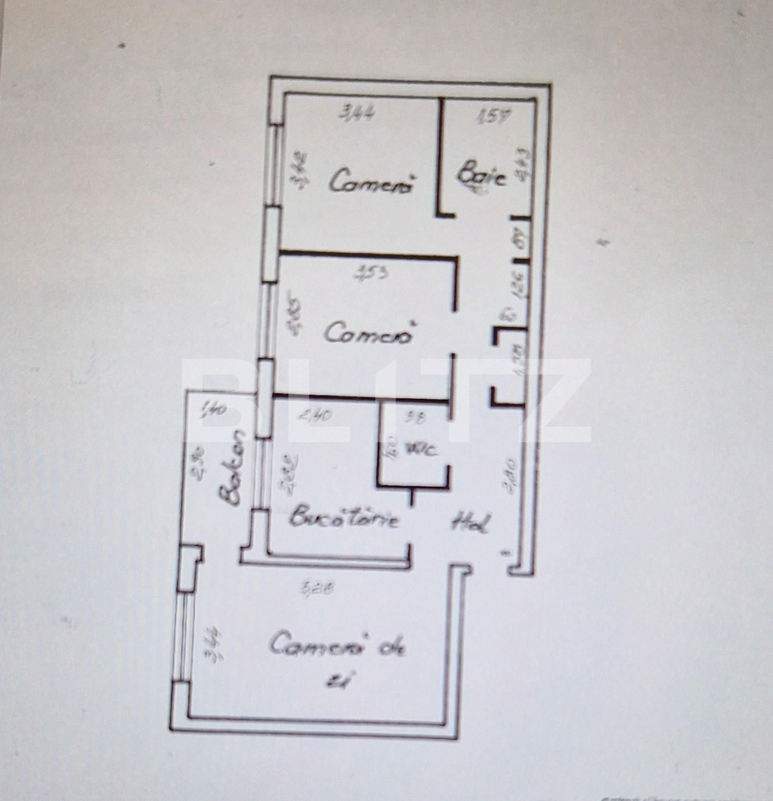 Apartament 3 camere, 67 mp, zona Nicolina 2