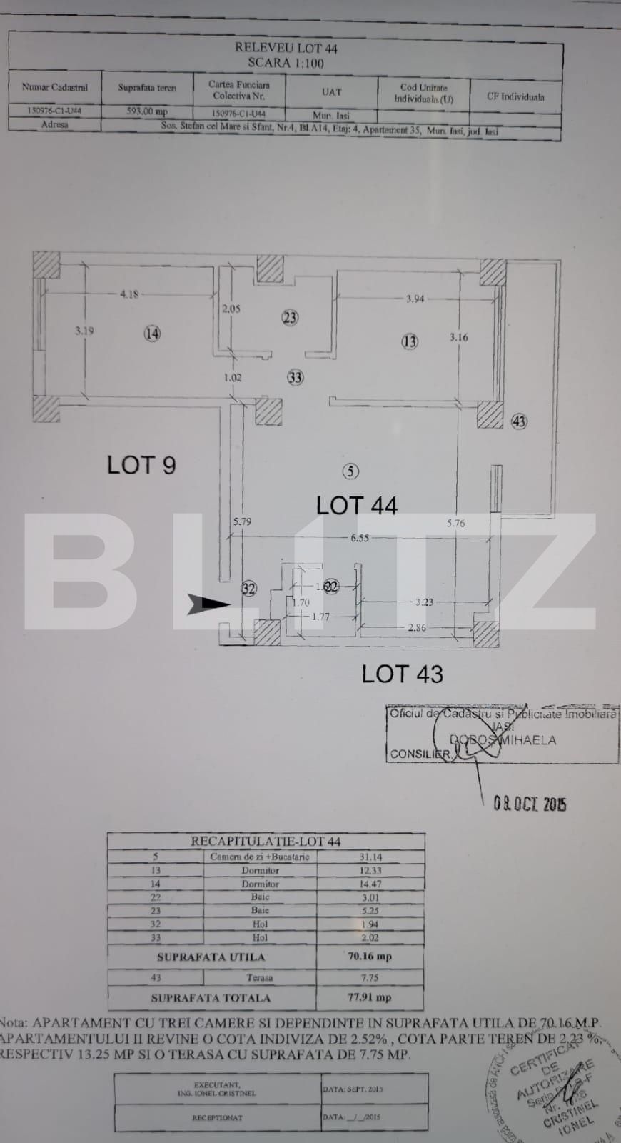 Apartament de închiriat 3 camere Copou - 108235AI | BLITZ Iași | Poza1