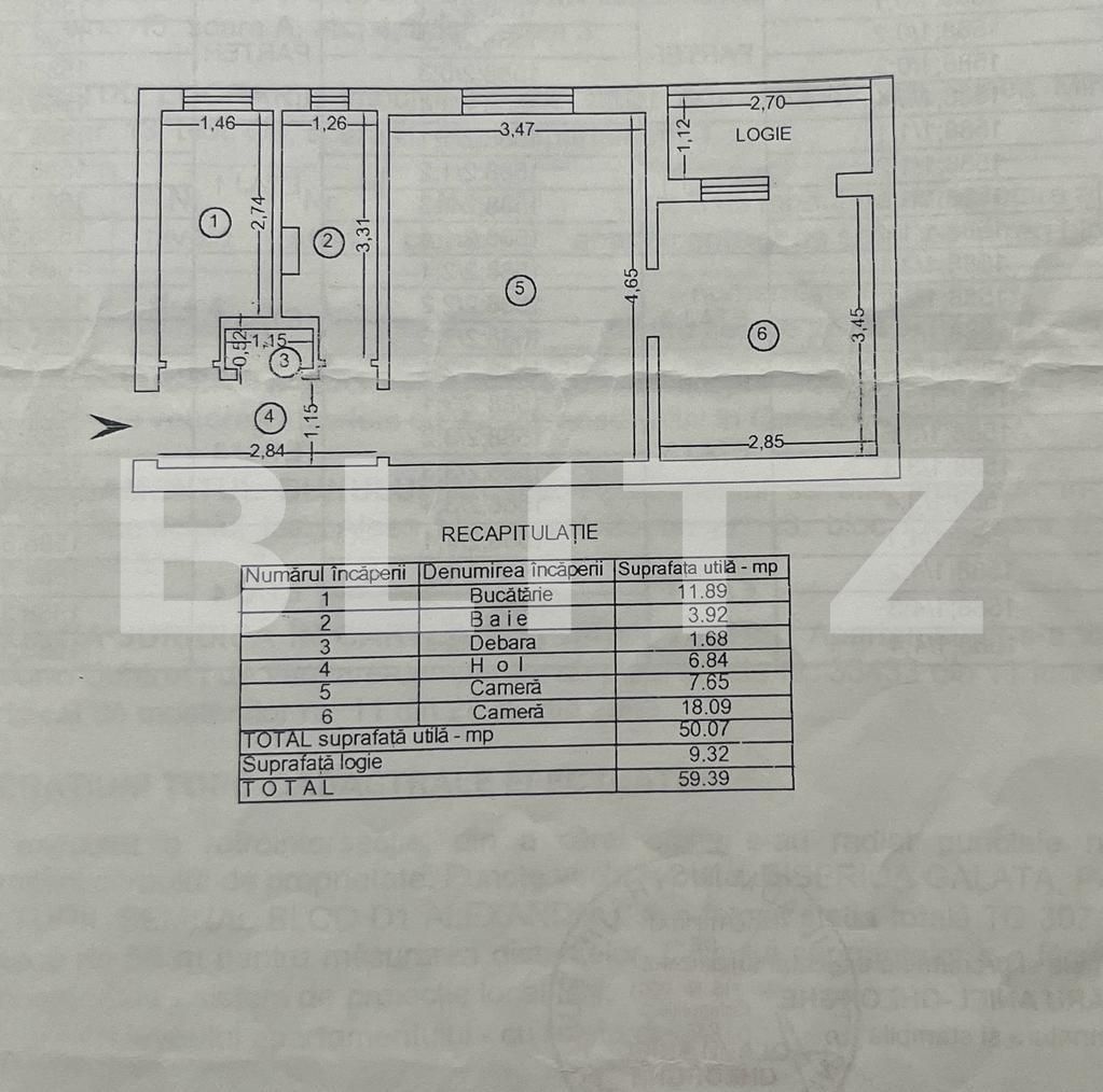Apartament de 2 camere, 50mp, zona Mircea cel Batran