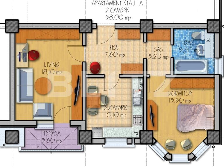 Apartament de vânzare 2 camere Bucium - 109311AV | BLITZ Iași | Poza1