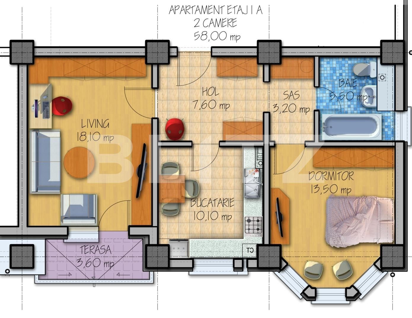 Apartament de vânzare 2 camere Bucium - 109311AV | BLITZ Iași | Poza1