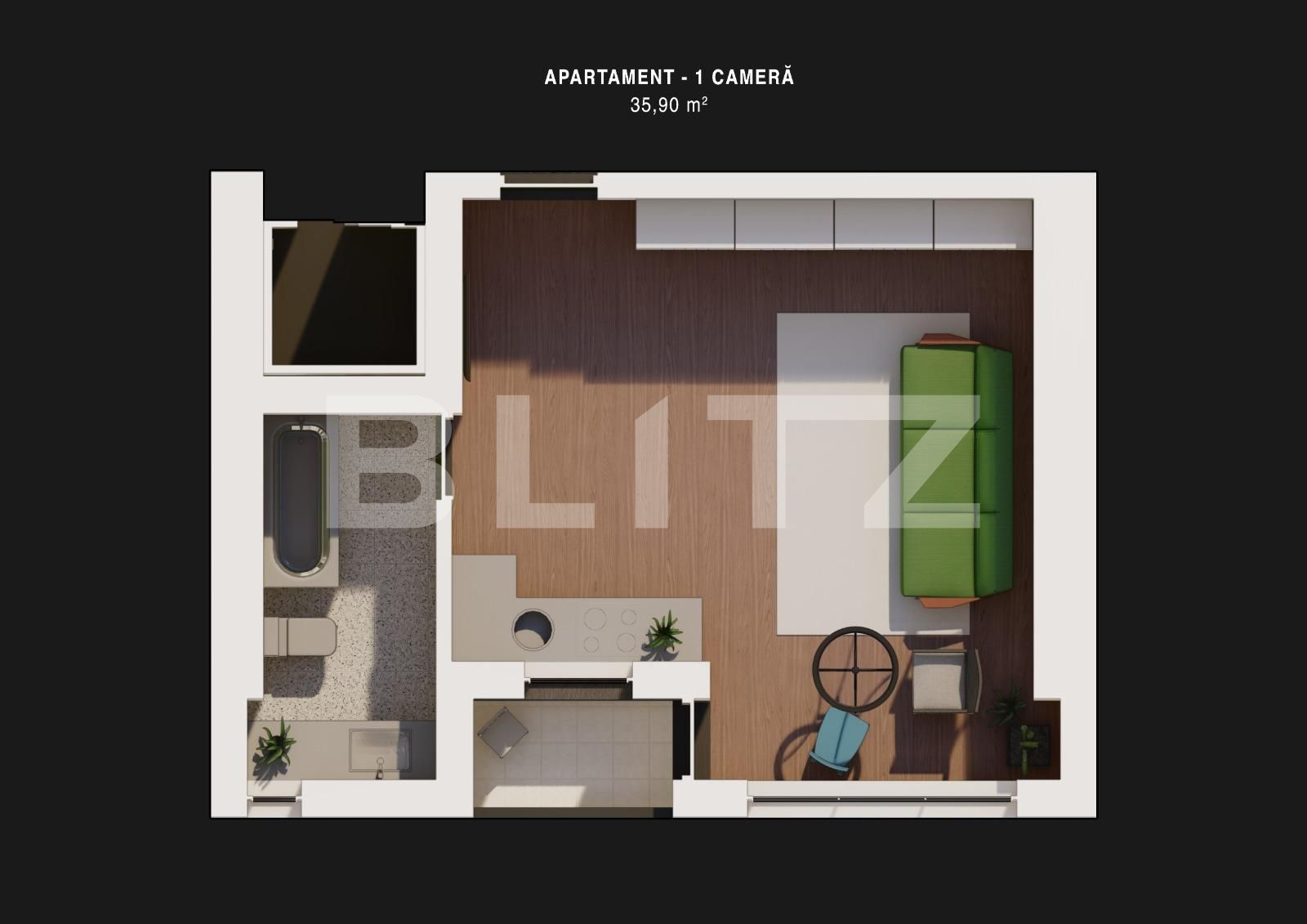 Garsonieră de vânzare Visani - 110051AV | BLITZ Iași | Poza1