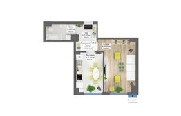 Garsoniera, 39.80mp , etaj intermediar, zona Frumoasa