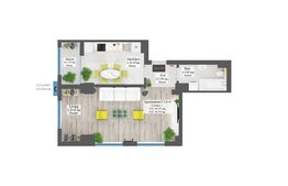 Garsoniera, 46.95mp , etaj intermediar, zona Frumoasa