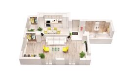 Garsoniera, 46.95mp , etaj intermediar, zona Frumoasa