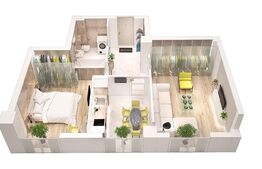 Apartament 2 camere 55,75mp , etaj intermediar, Frumoasa