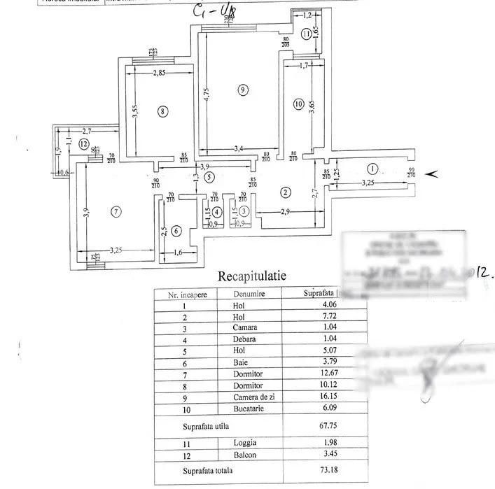 Apartament 3 camere, 73mp, ULTRACENTRAL, Bulevardul Independentei