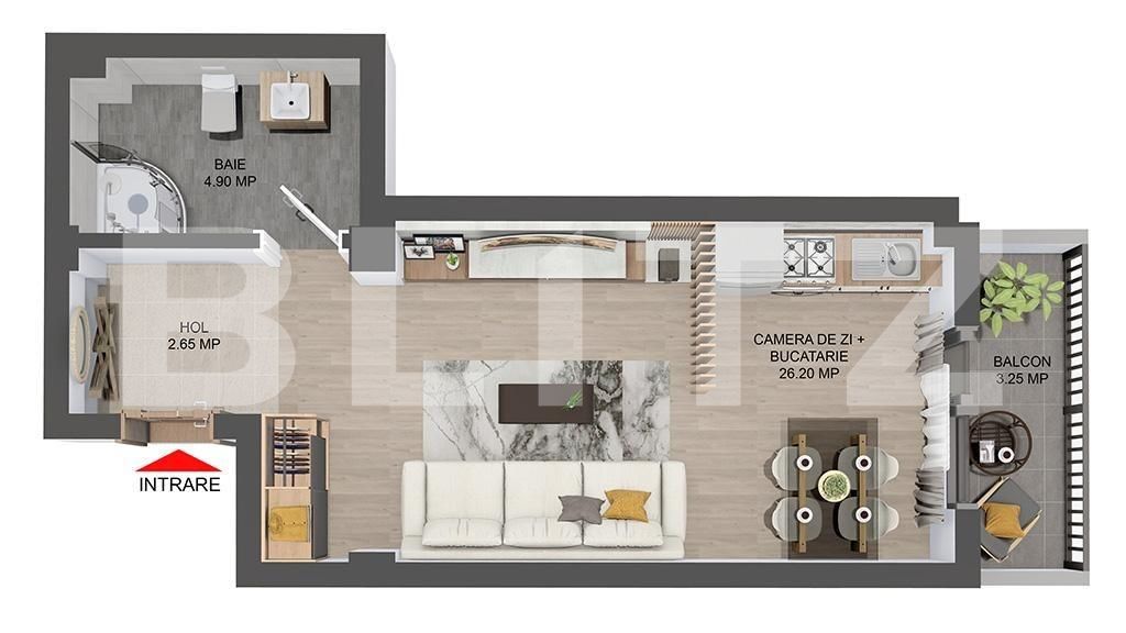 Garsonieră de vânzare Valea Lupului - 113540AV | BLITZ Iași | Poza1