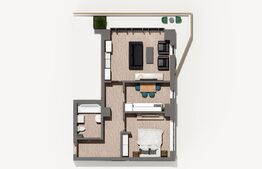 Apartament de 2 camere, decomandat, 54.47mp, Nicolina