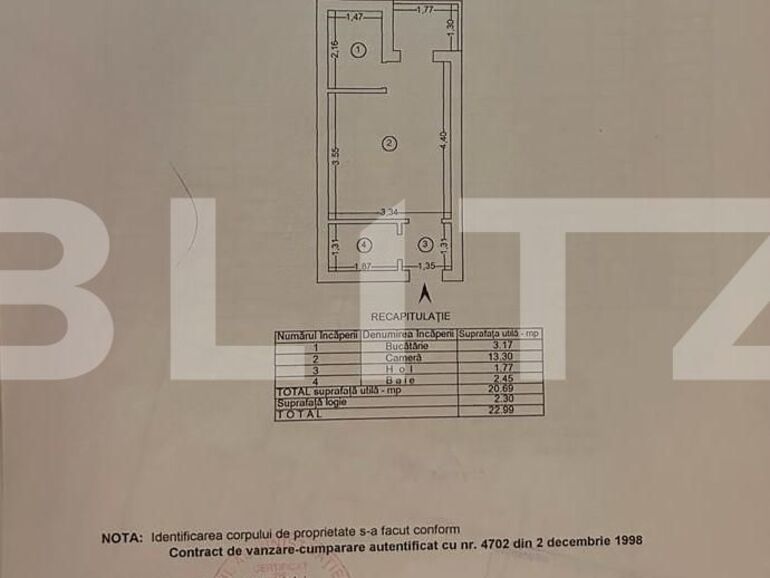 Garsonieră de vânzare Tudor Vladimirescu - 115515AV | BLITZ Iași | Poza1