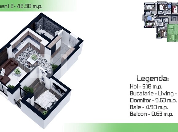 Apartament de vânzare 2 camere Hlincea - 119452AV | BLITZ Iași | Poza1