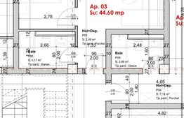 Apartament 2 camere, 44.60 mp, Manta Rosie- Hlincea