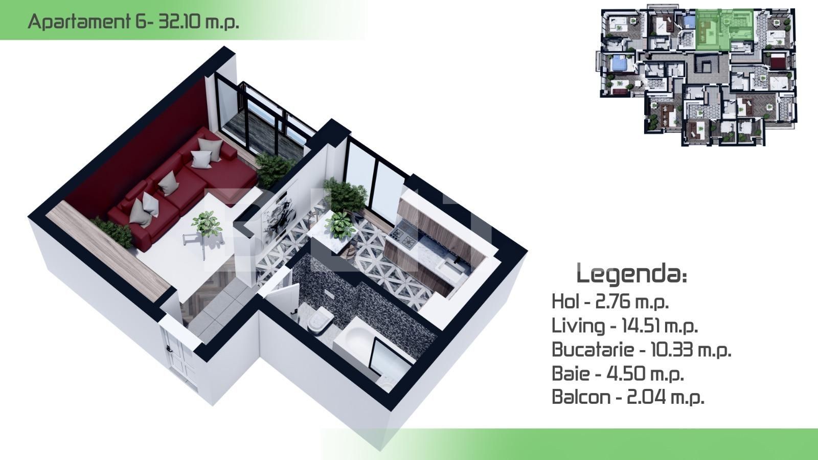 Garsonieră de vânzare Hlincea - 119460AV | BLITZ Iași | Poza1