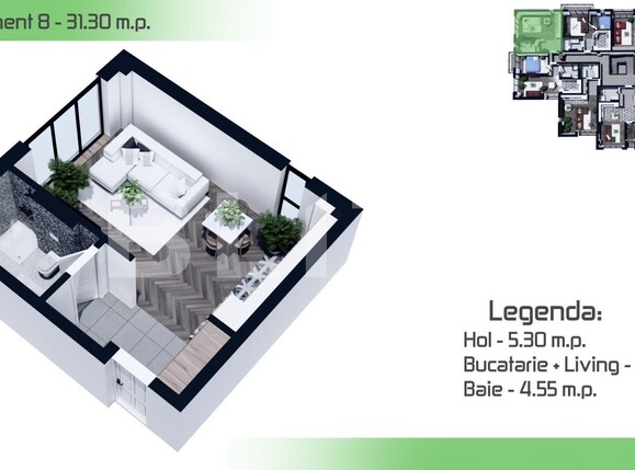 Garsonieră de vânzare Hlincea - 119463AV | BLITZ Iași | Poza1