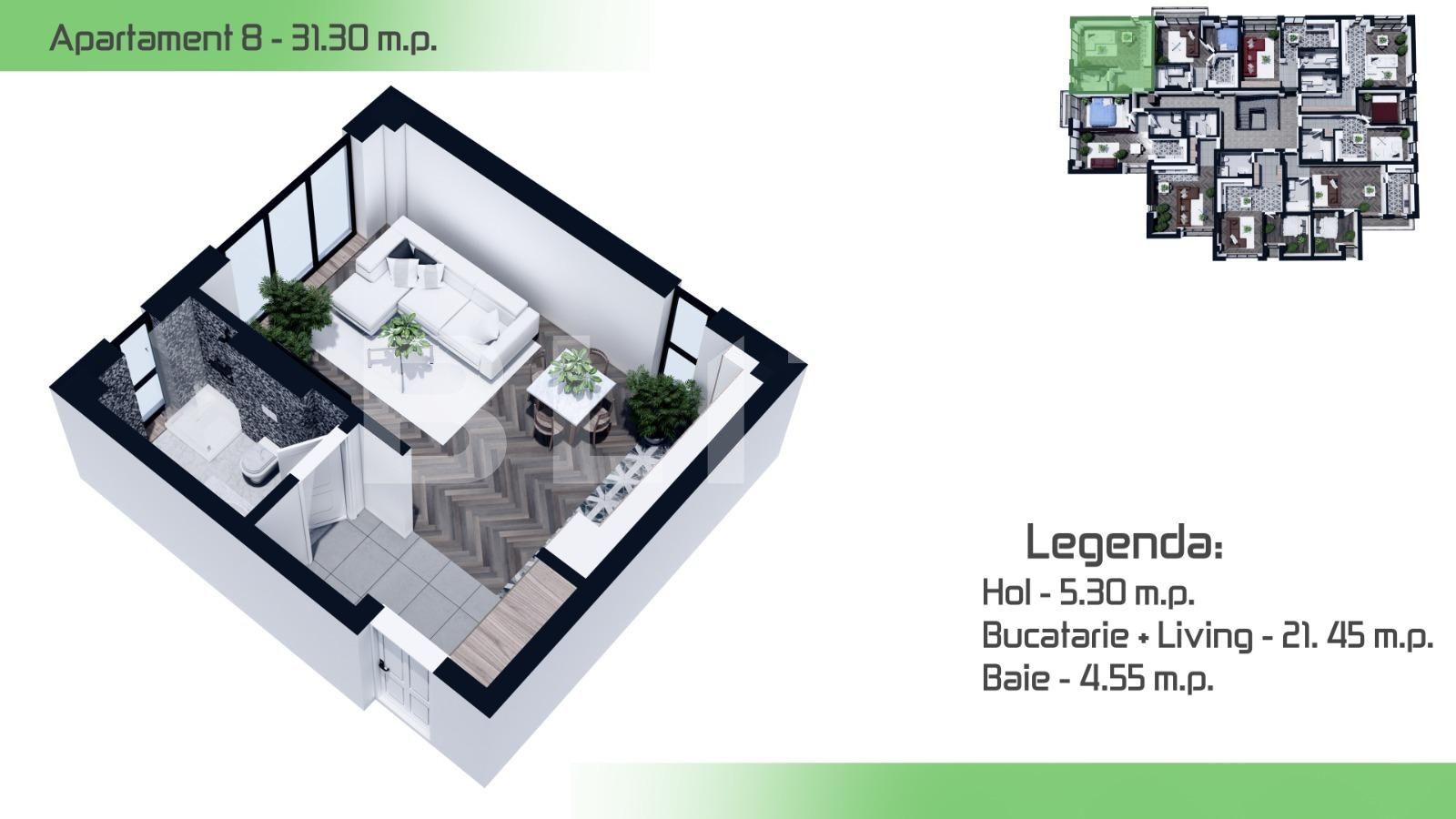 Garsonieră de vânzare Hlincea - 119463AV | BLITZ Iași | Poza1