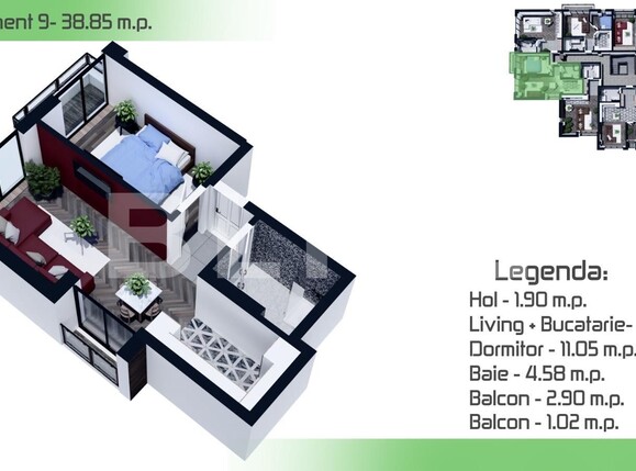 Apartament de vânzare 2 camere Hlincea - 119465AV | BLITZ Iași | Poza1