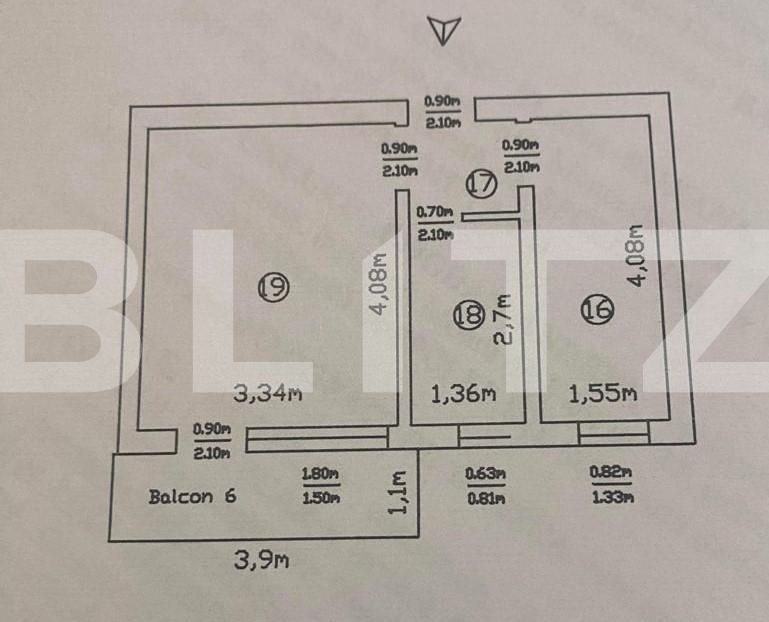 Apartament 1 camera, 30 mp, etaj intermediar, zona Visani