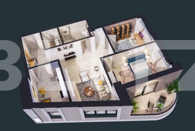 Apartament 3 camere, 74mp, Toma Cozma