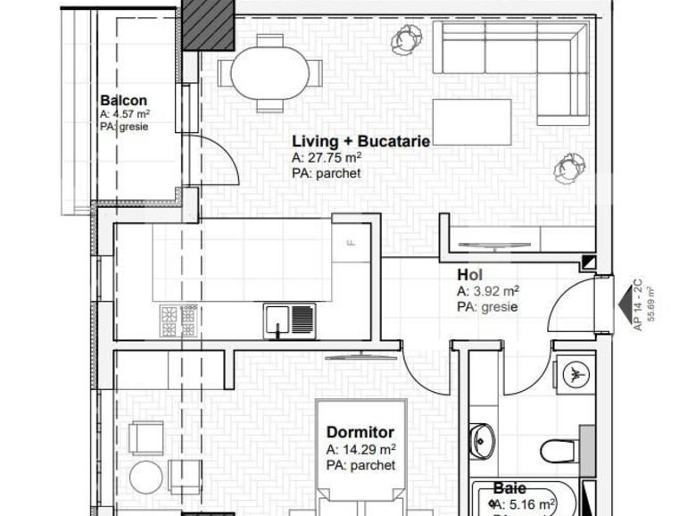 Apartament de vânzare 2 camere Tatarasi - 121622AV | BLITZ Iași | Poza1