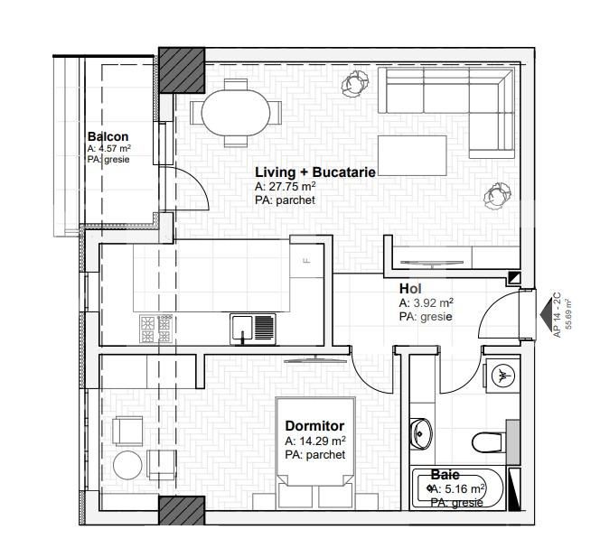 Apartament de vânzare 2 camere Tatarasi - 121622AV | BLITZ Iași | Poza1