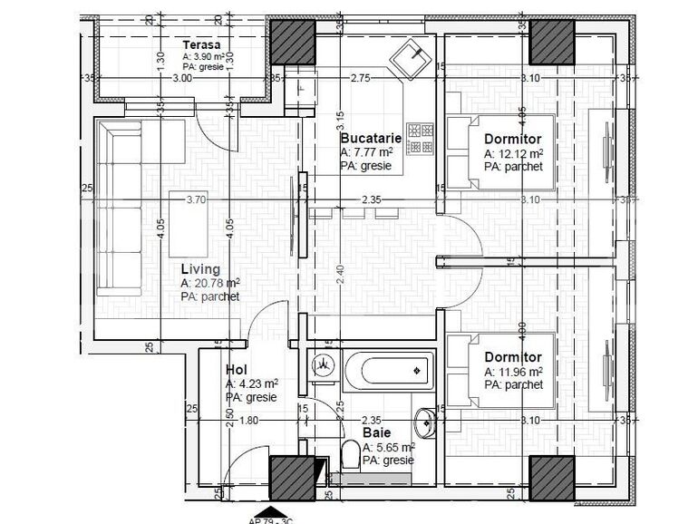Apartament de vânzare 3 camere Tatarasi - 121650AV | BLITZ Iași | Poza1