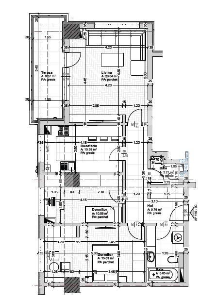 Apartament 3 camere, 83 mp, Aurel Vlaicu