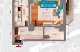 Apartament 1 camera, 58 mp, zona Copou