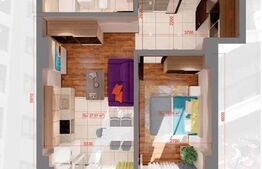 Apartament 1 camera, 53 mp, zona Copou