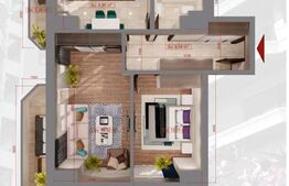 Apartament 2 camere, 69mp, zona Copou