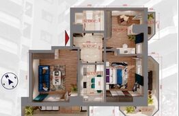 Apartament 3 camere, 65 mp, zona Copou